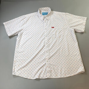 Dixxon Flannel Company Shirt Mens 3XL Button Down Shipwrecked White Blue Anchor